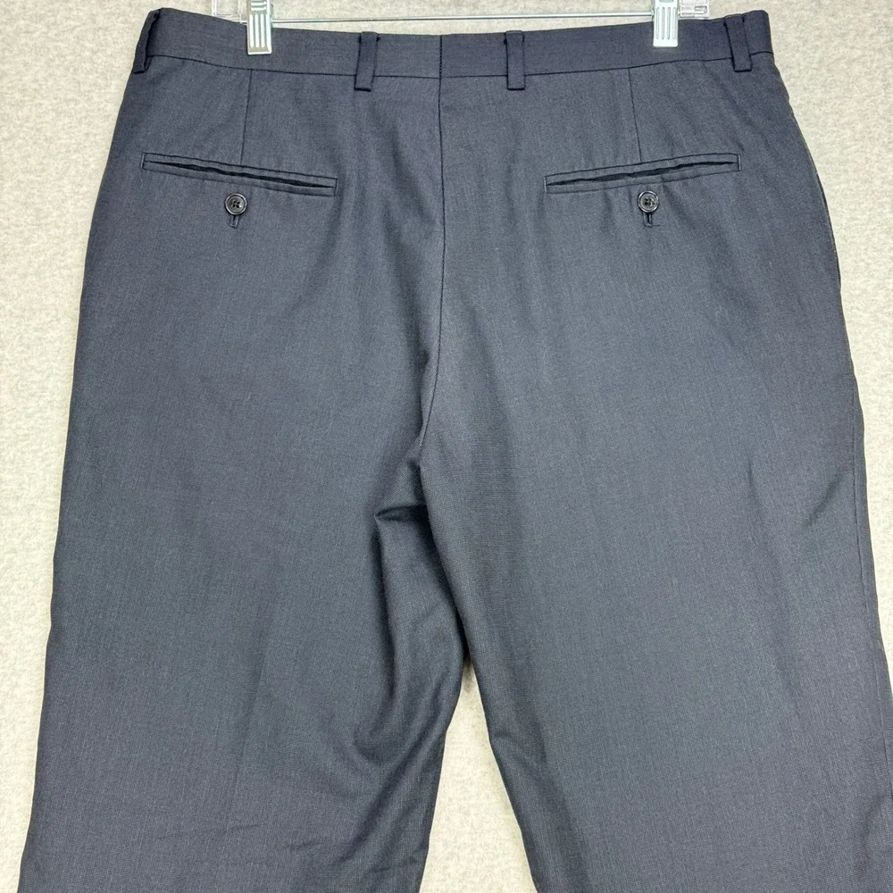 Tommy Hilfiger Dress Pants Mens 38x32 Navy Blue Flat Front Business Professional